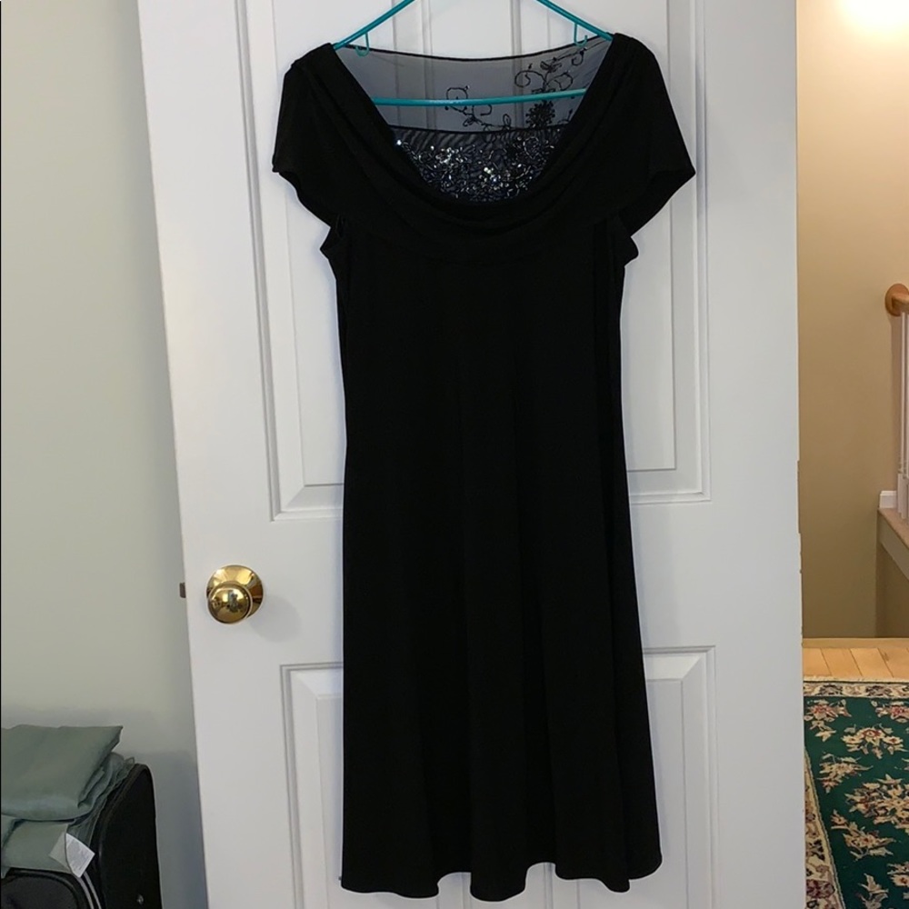 Beaded scoop neck dress